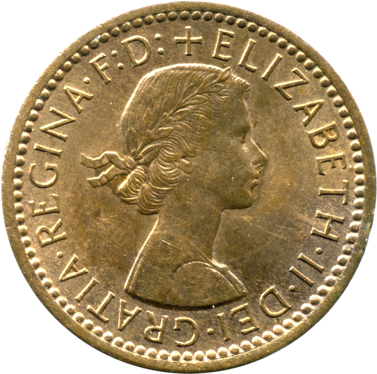 A Gold Coin With A Woman's Face