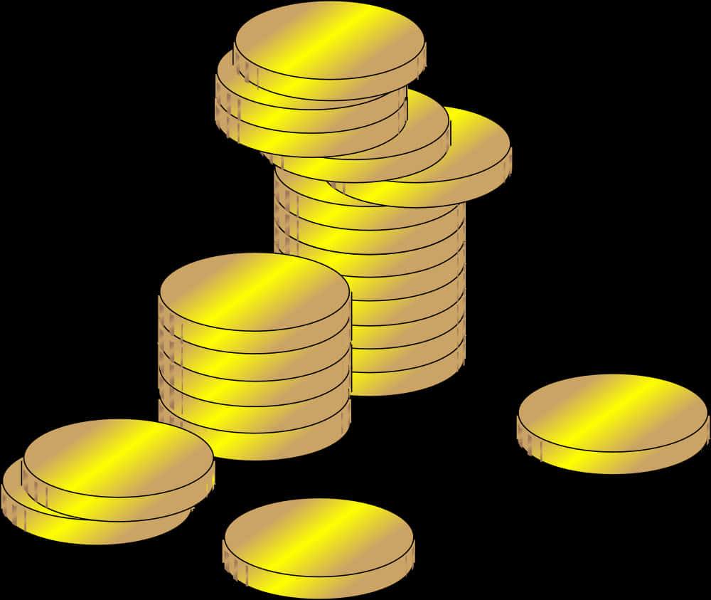 A Stack Of Gold Coins