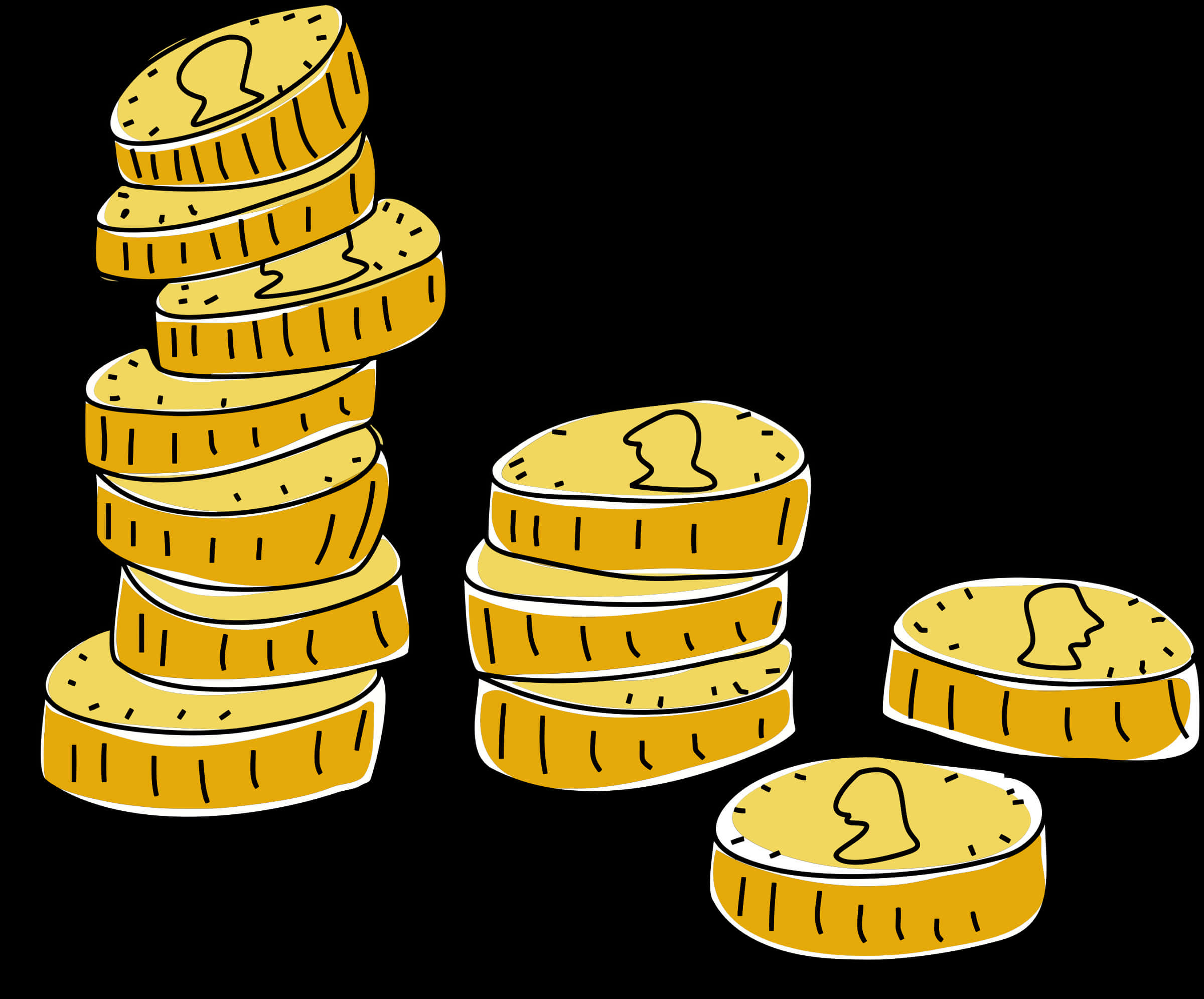 A Stack Of Gold Coins