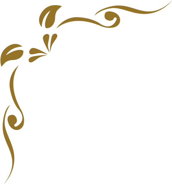 A Gold Swirls And Leaves On A Black Background