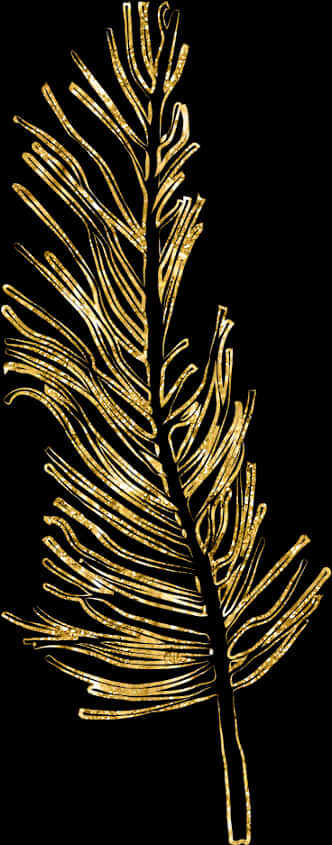 Gold Fern Feather