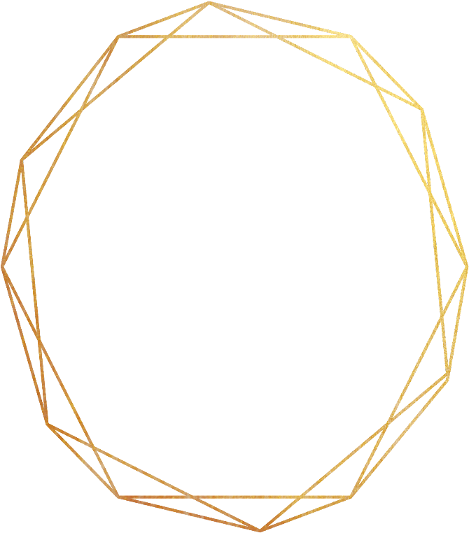 A Gold Polygonal Frame On A Black Background