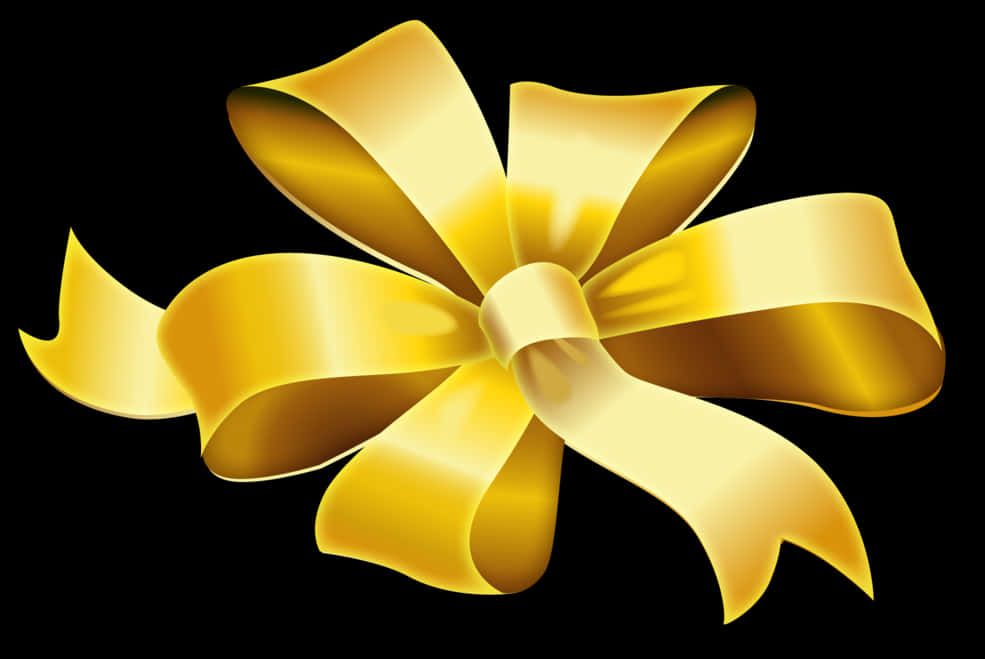 Gold Gift Ribbon Png, Transparent Png