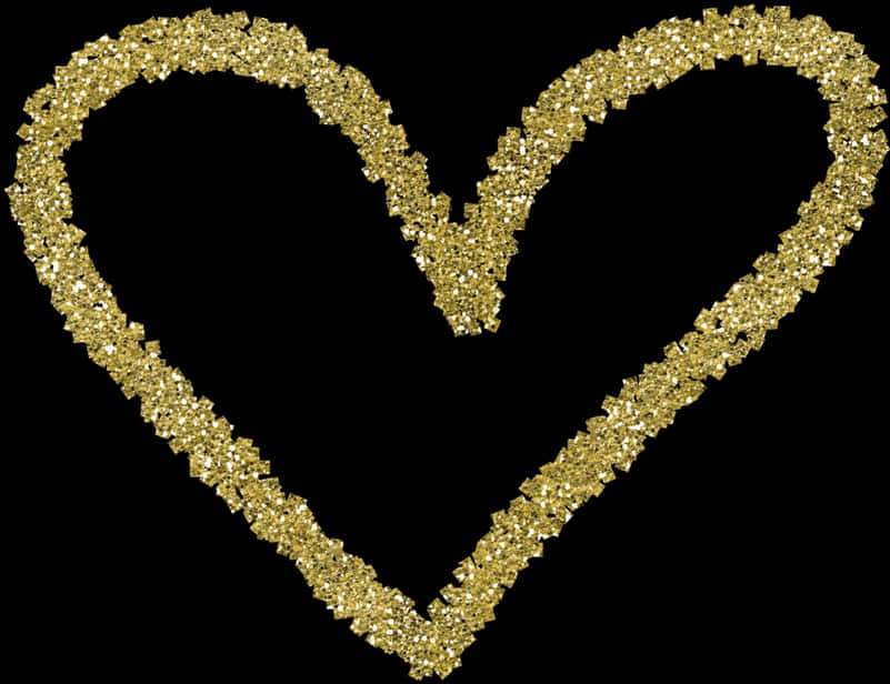 A Heart Made Of Gold Glitter