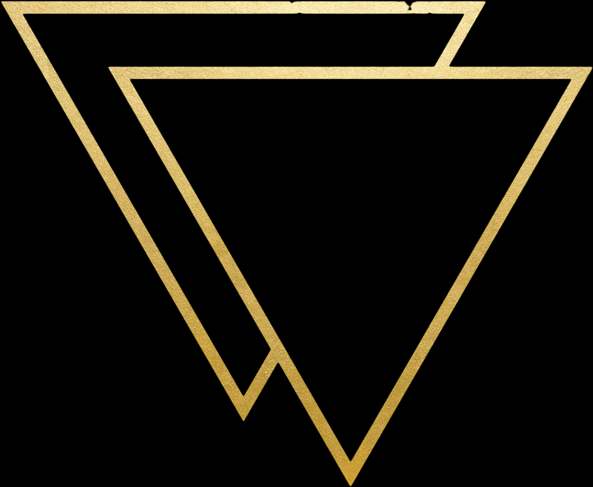 A Gold Triangle On A Black Background