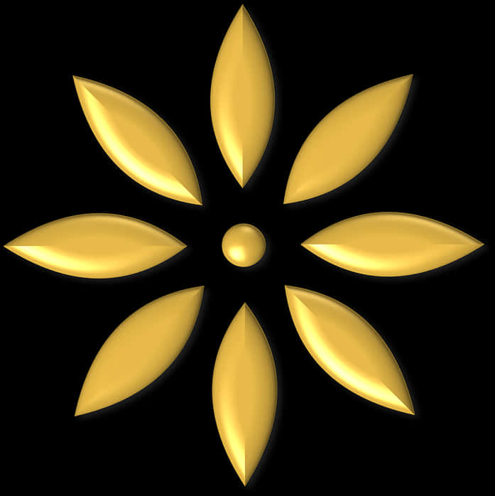 A Gold Flower With Petals