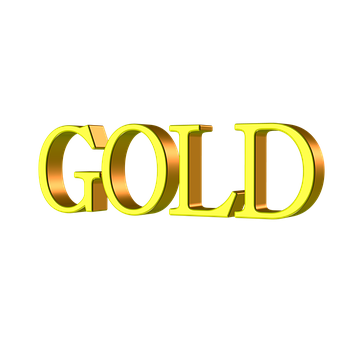 A Gold Text On A Black Background