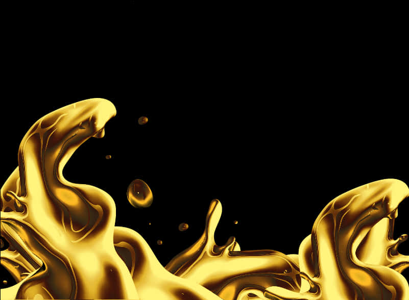 Gold Liquid Splash