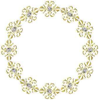 A Gold And Diamond Frame
