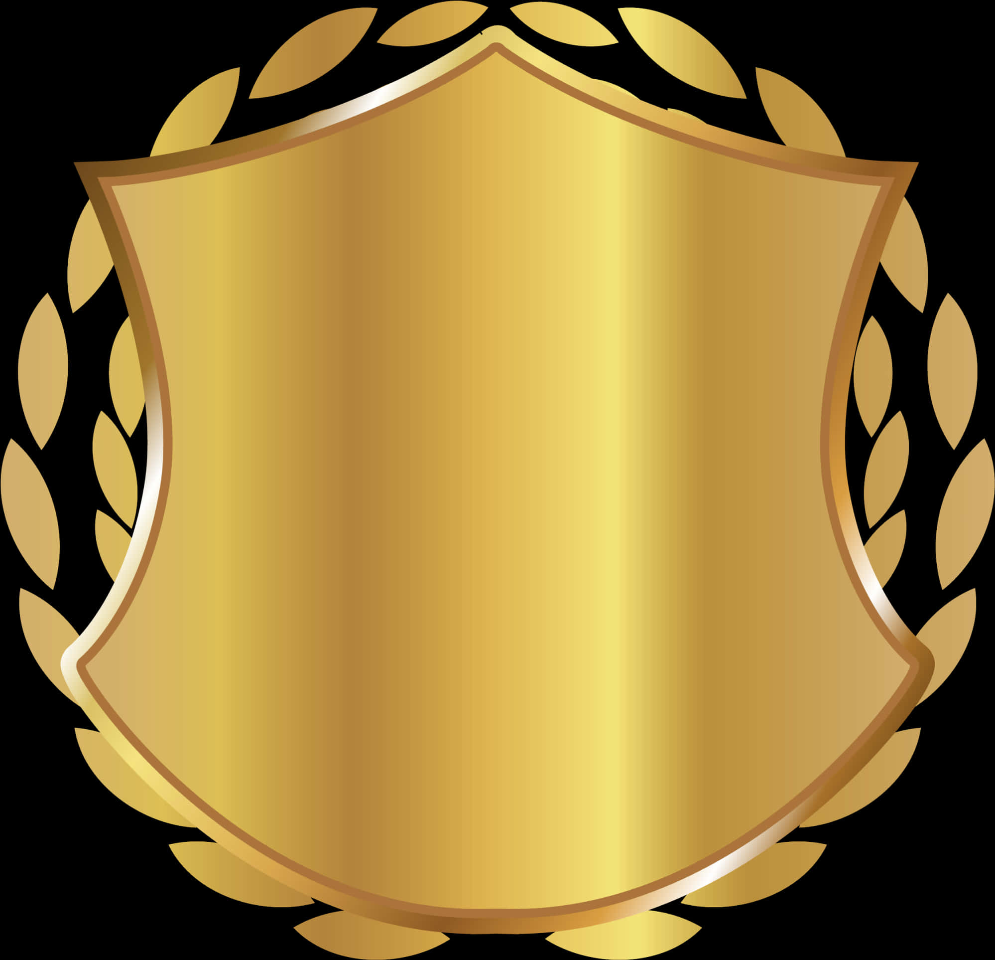 Gold Shield With Wheat