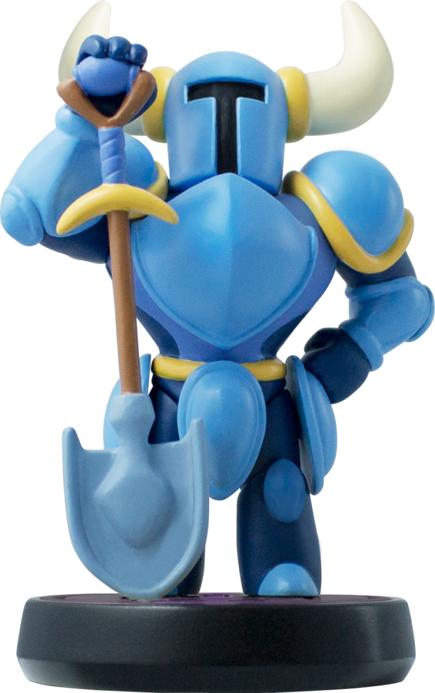 A Blue Toy Figure Holding A Shovel