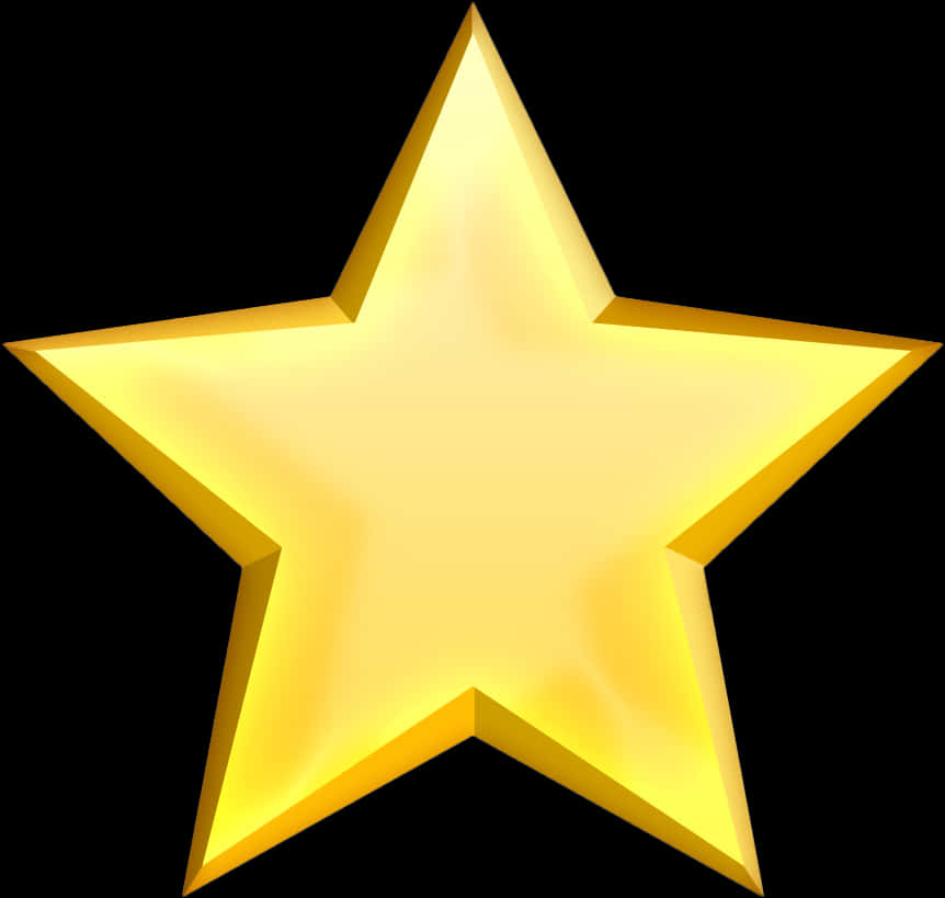 A Yellow Star On A Black Background