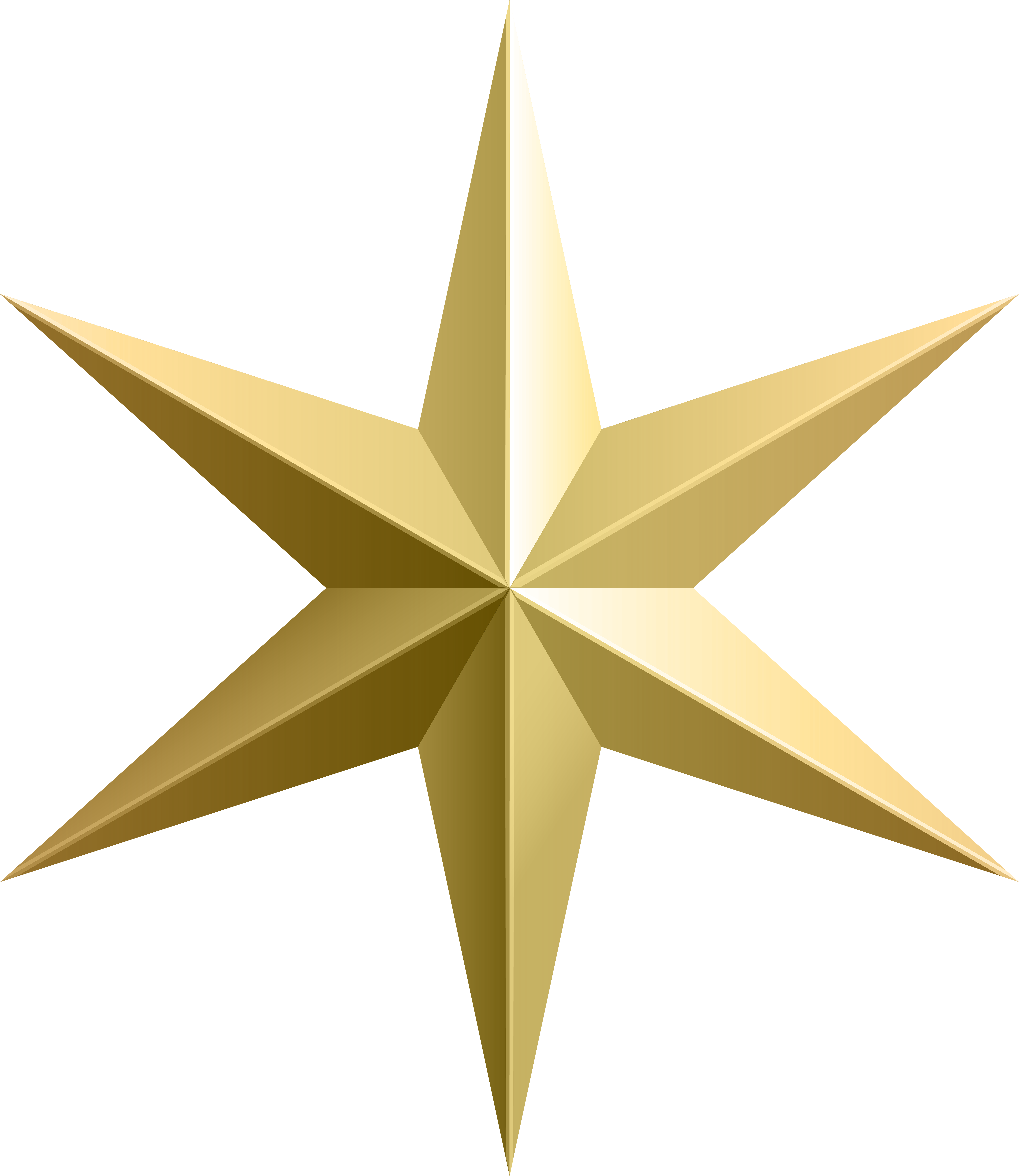 A Gold Star On A Black Background