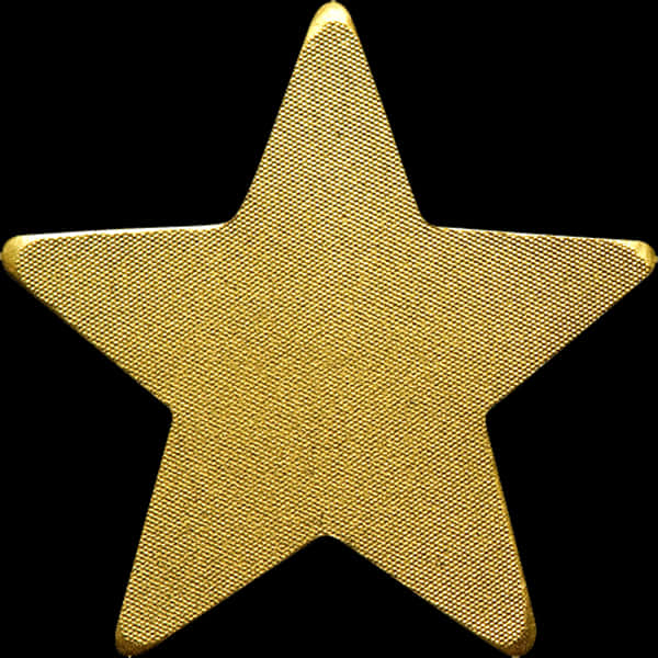 A Gold Star On A Black Background