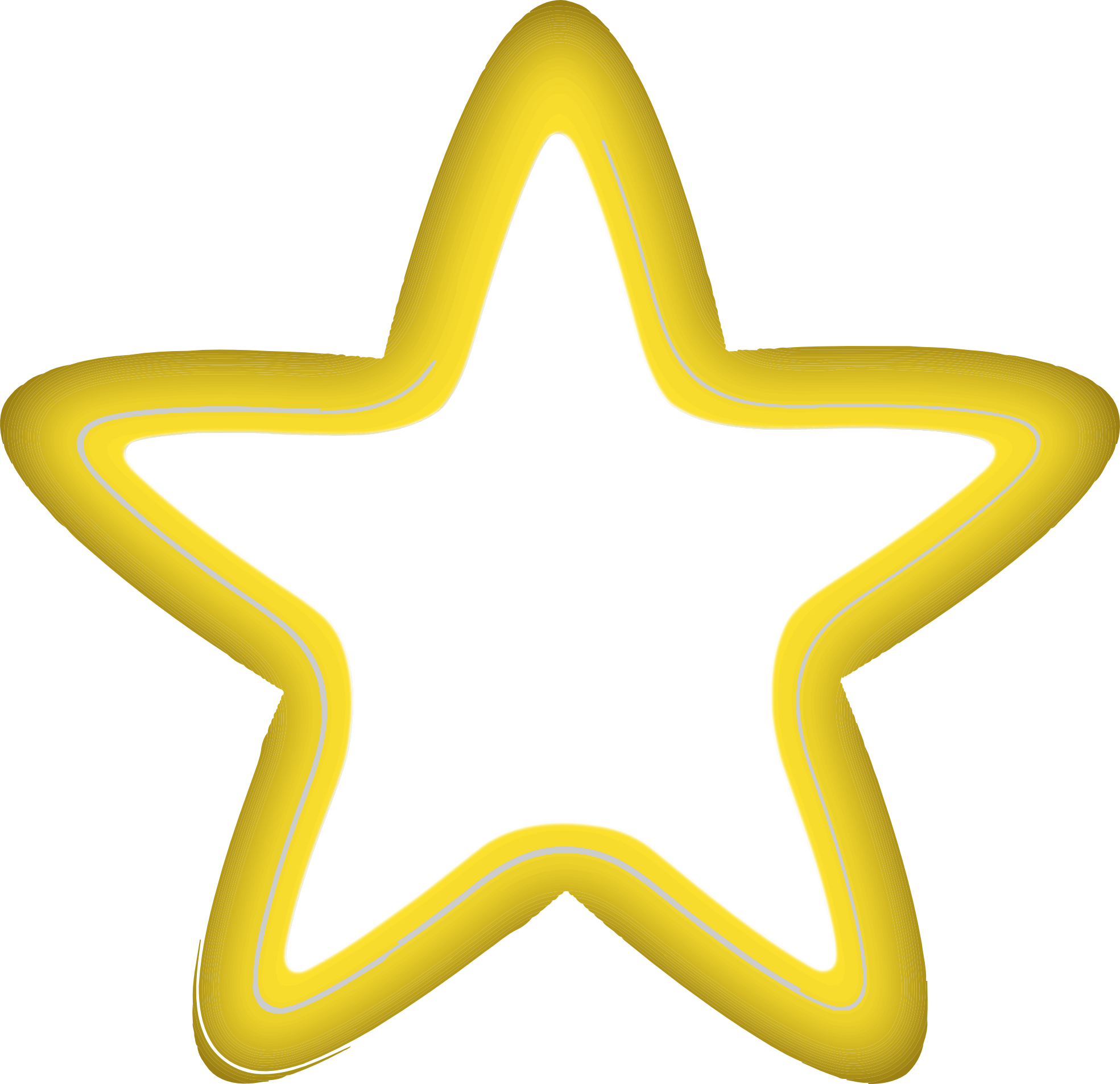 A Yellow Star With A Black Background