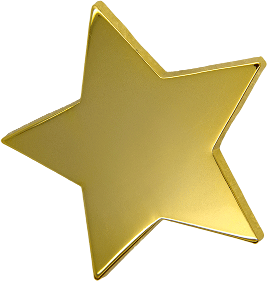 A Gold Star On A Black Background