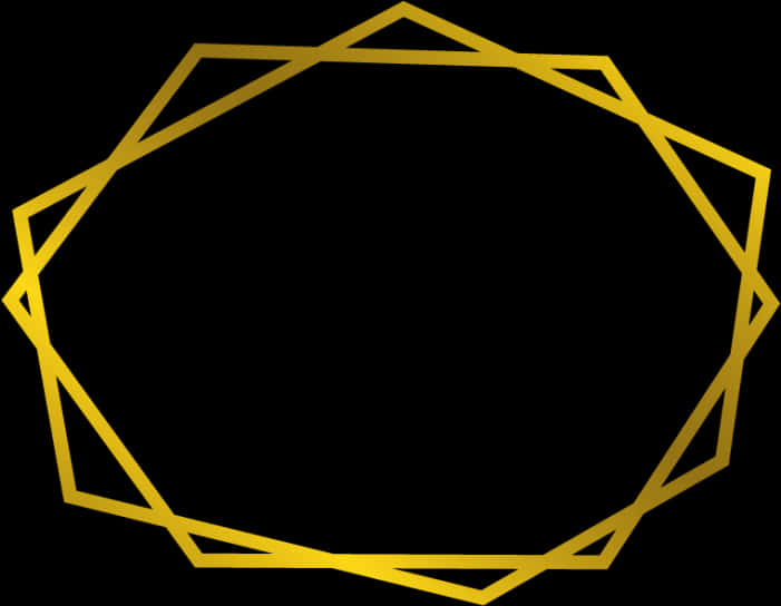 A Yellow Circular Frame With Black Background