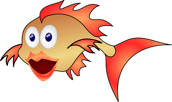 A Cartoon Fish With A Surprised Expression