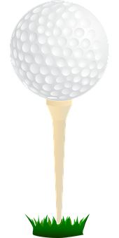 A Golf Ball On A Tee