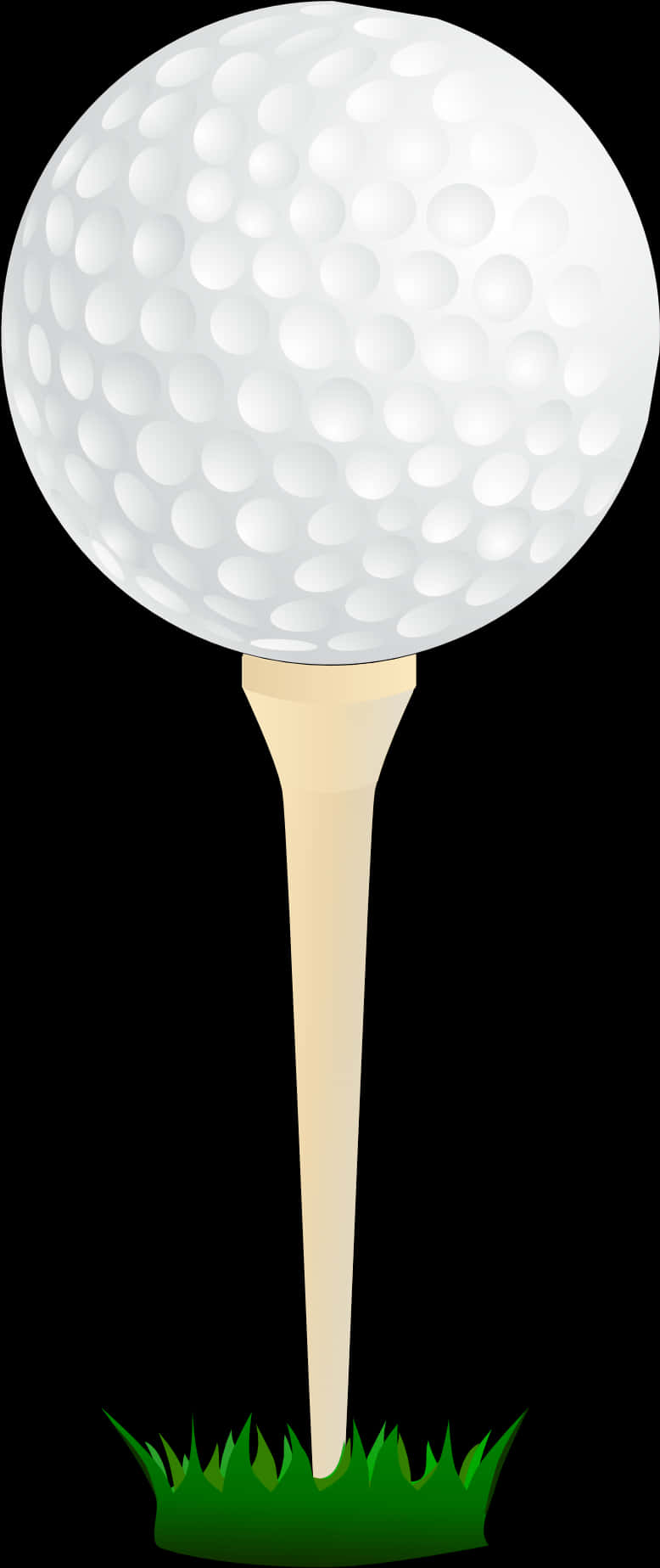 Golf Ball On Tall Tee