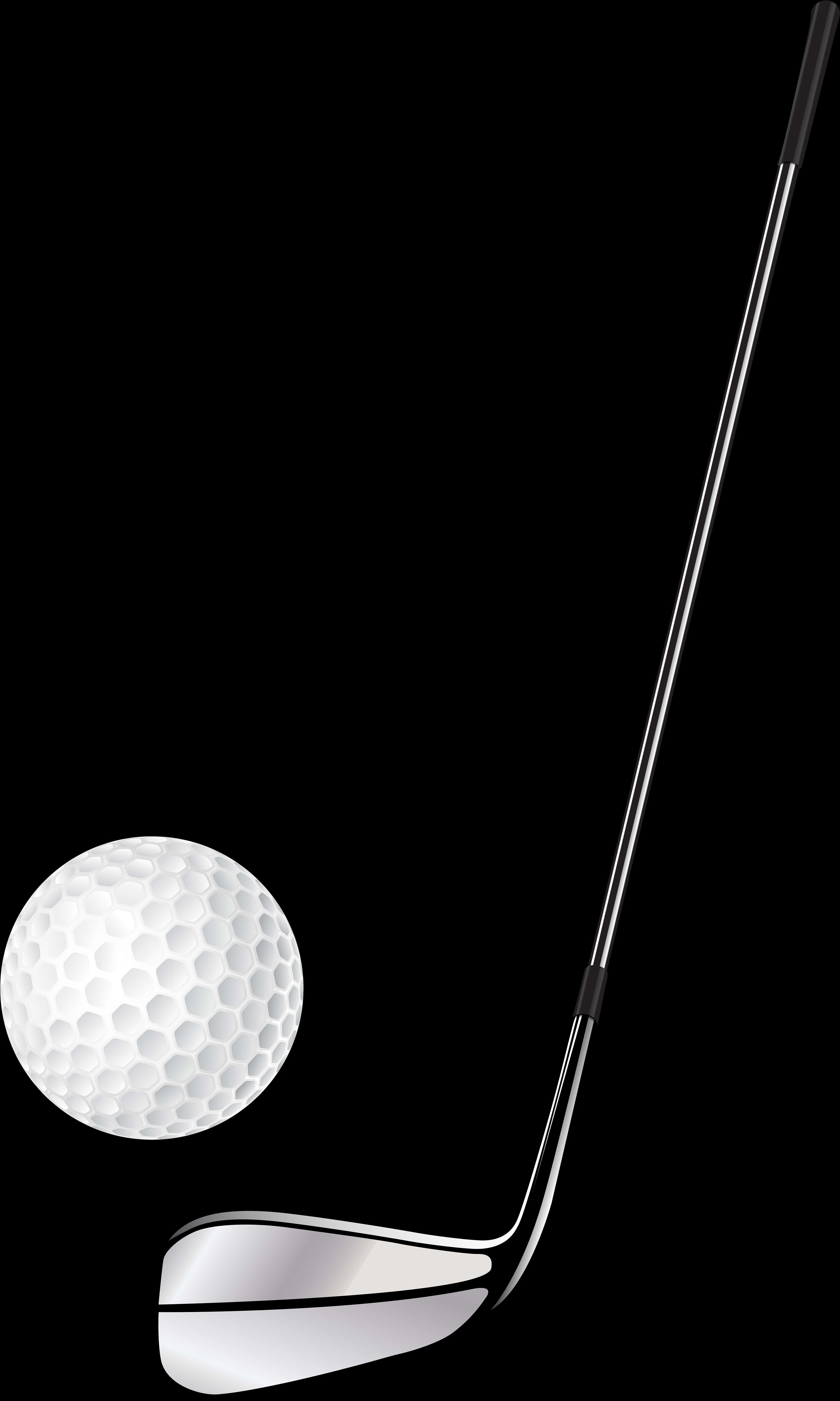 Golf Ball With Wedge Golf Club