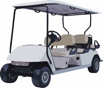 A Golf Cart With A Canopy