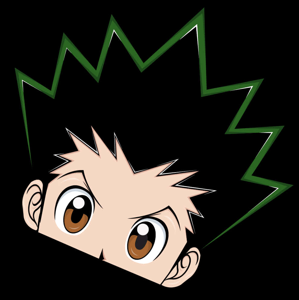 Cartoon Of A Boy With Green Hair