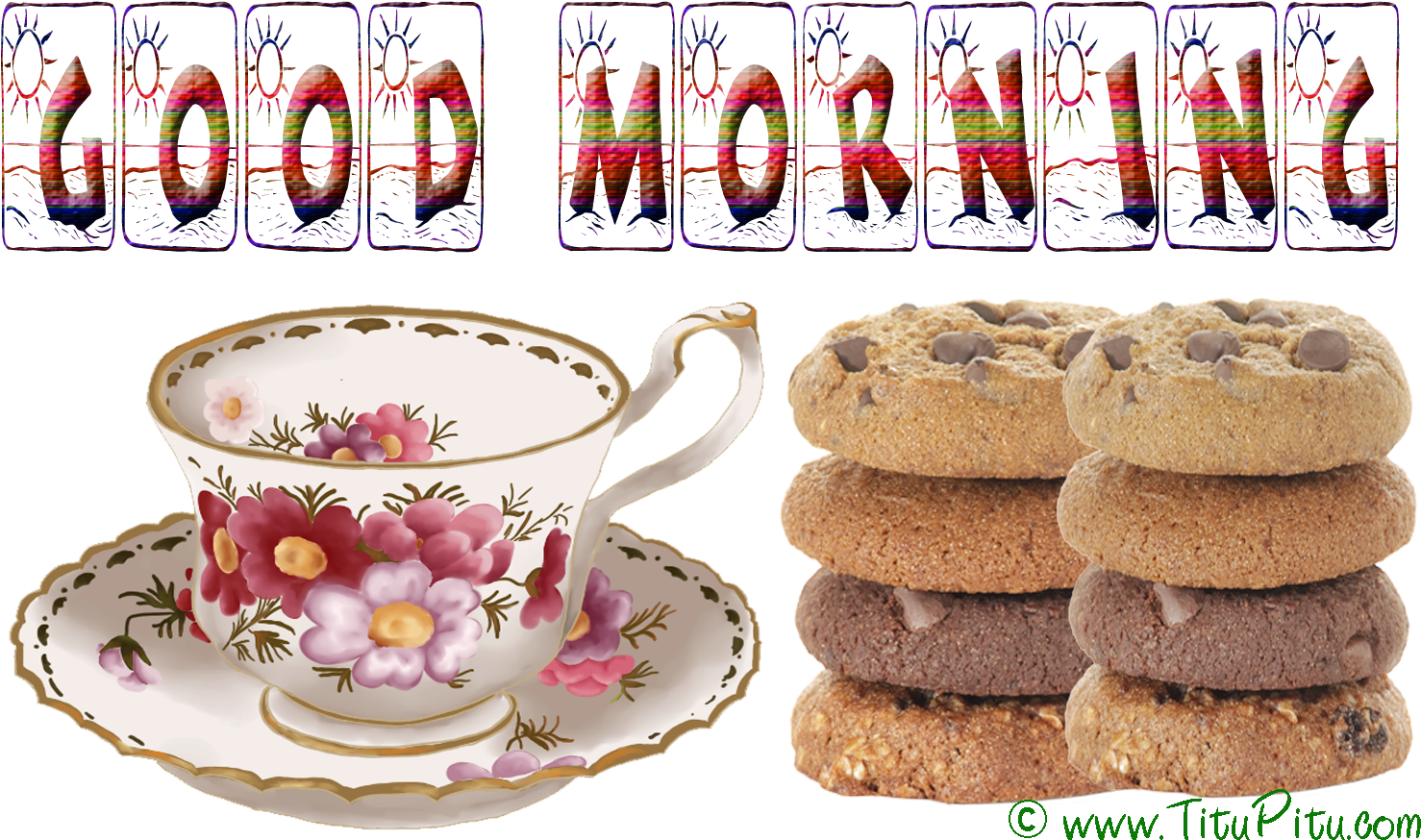 A Tea Cup And Cookies