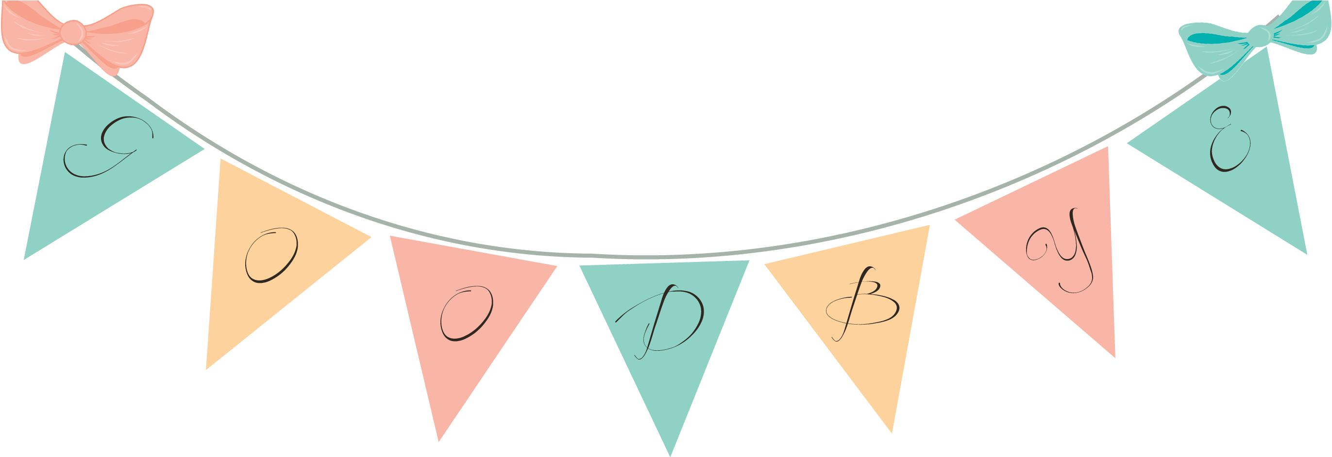A Group Of Bunting Flags With Letters On Them