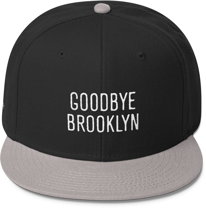 A Black And Grey Hat With White Text