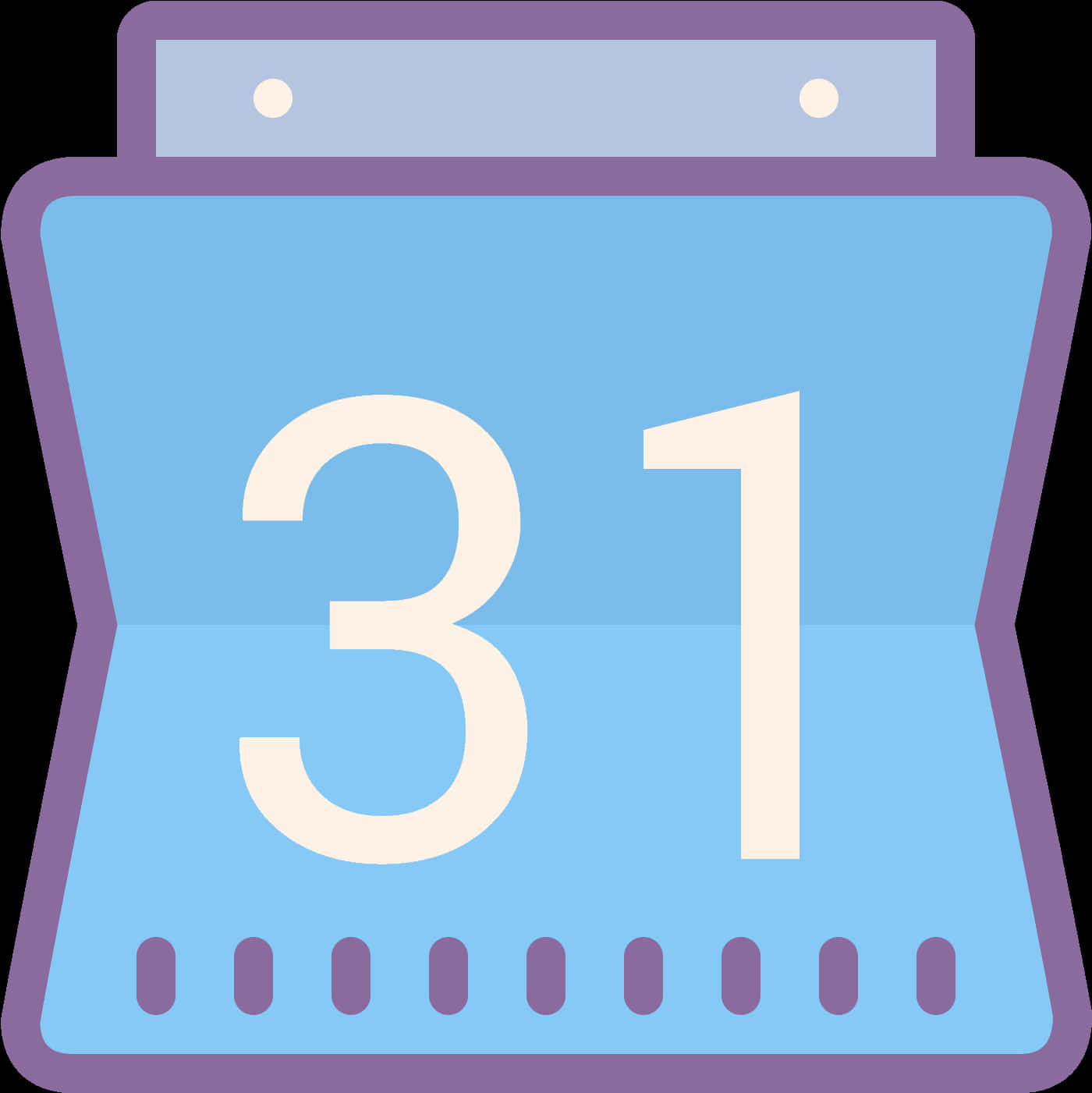 A Blue Calendar With White Numbers