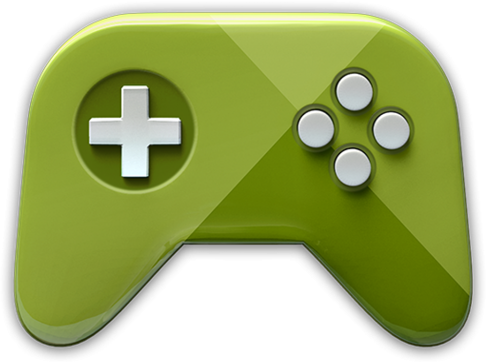 A Green Game Controller With White Buttons