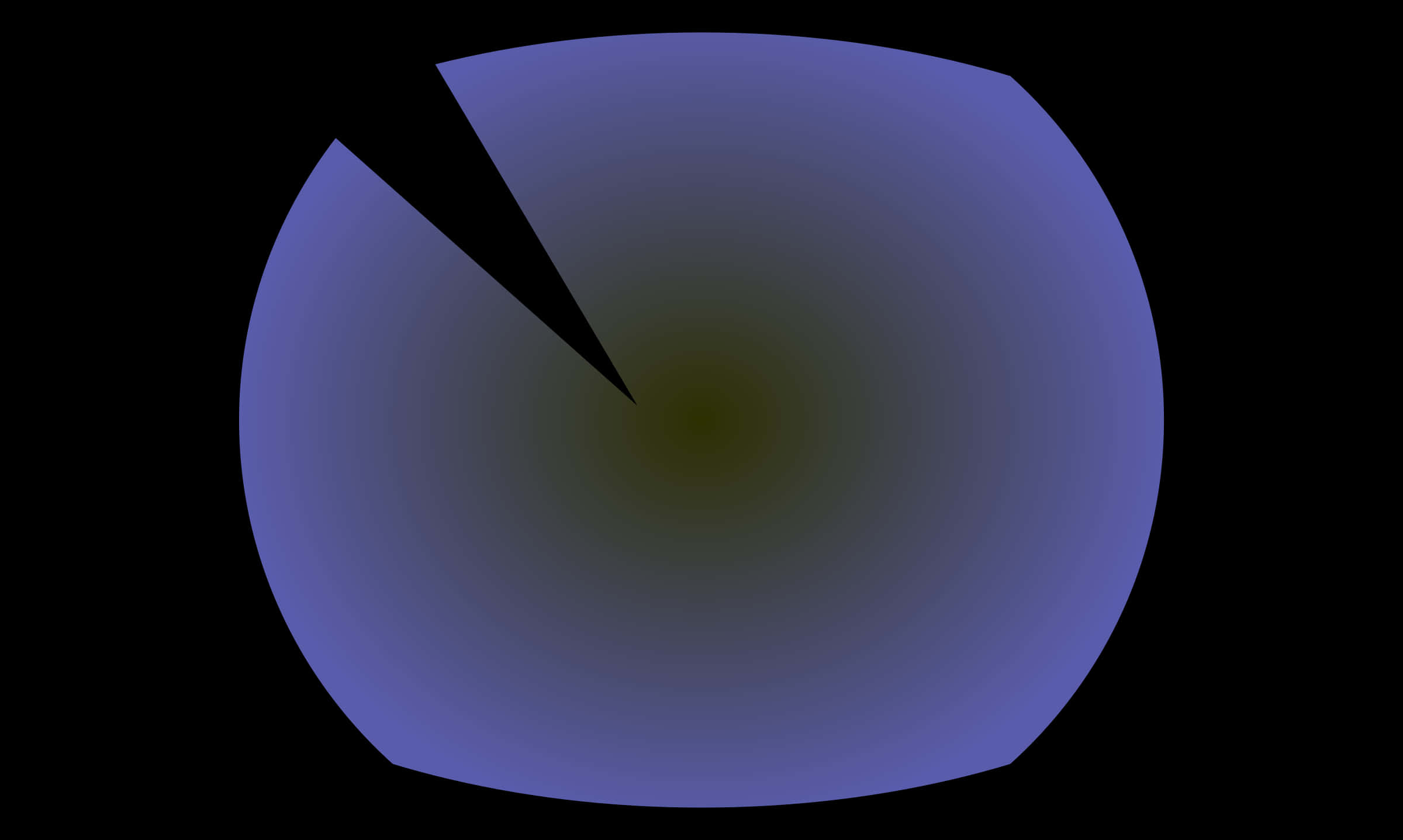 A Blue Circle With A Black Background
