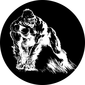 A Drawing Of A Gorilla