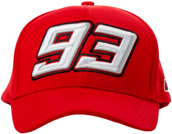 A Red Hat With White Numbers On It