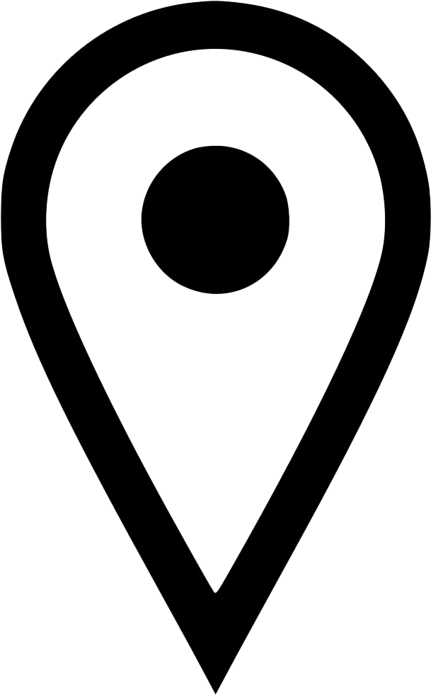 A Black Map Pointer With A Circle In The Middle