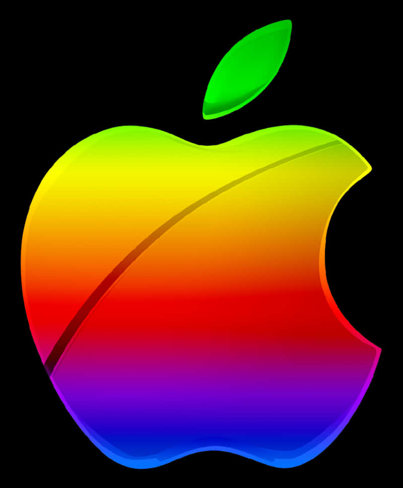 Gradient Rainbow Apple Logo