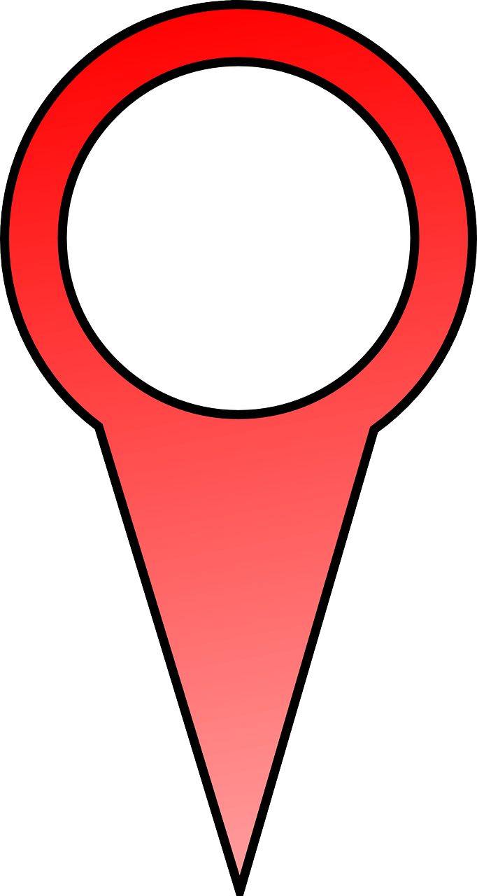 A Red And White Map Pointer