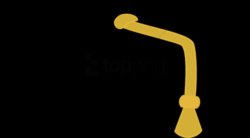 A Yellow Faucet On A Black Background