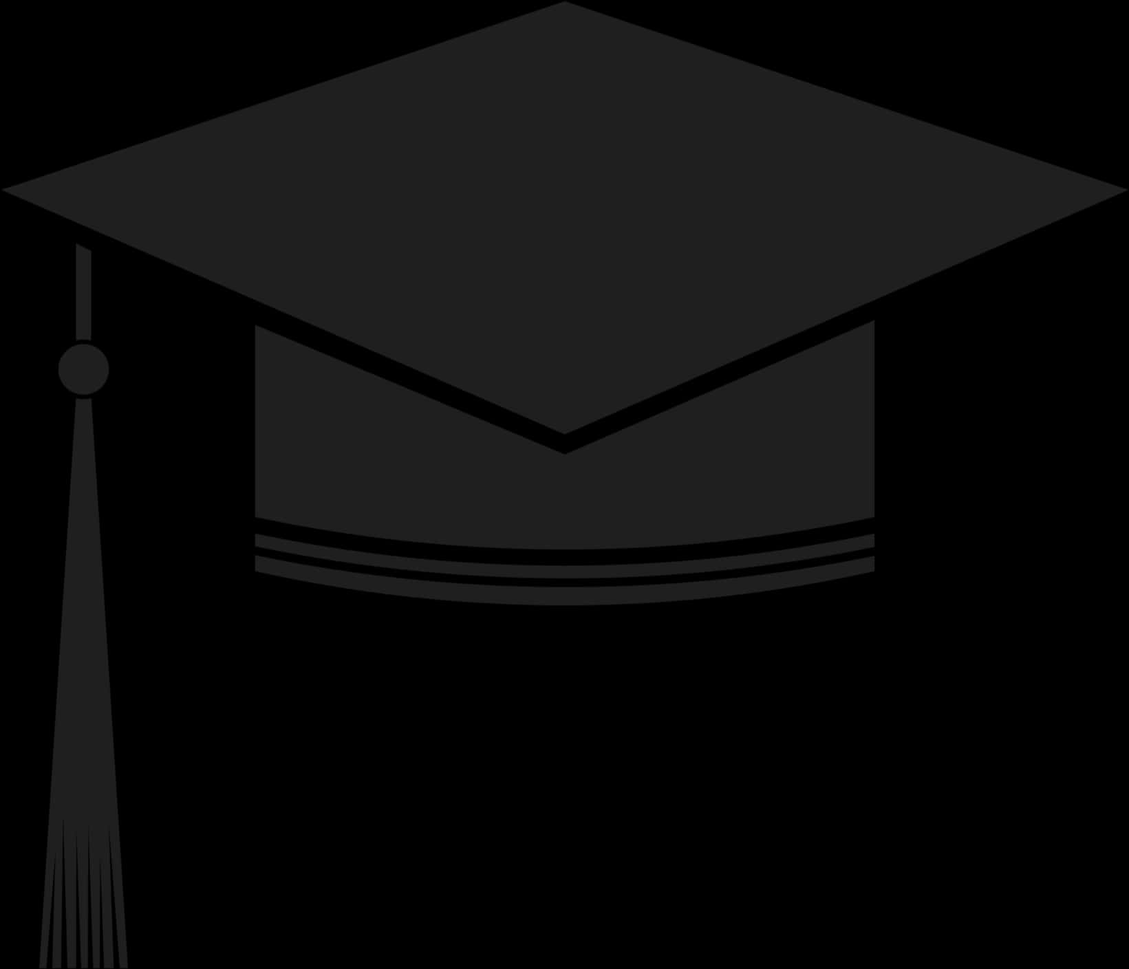 A Black Graduation Cap With Tassel