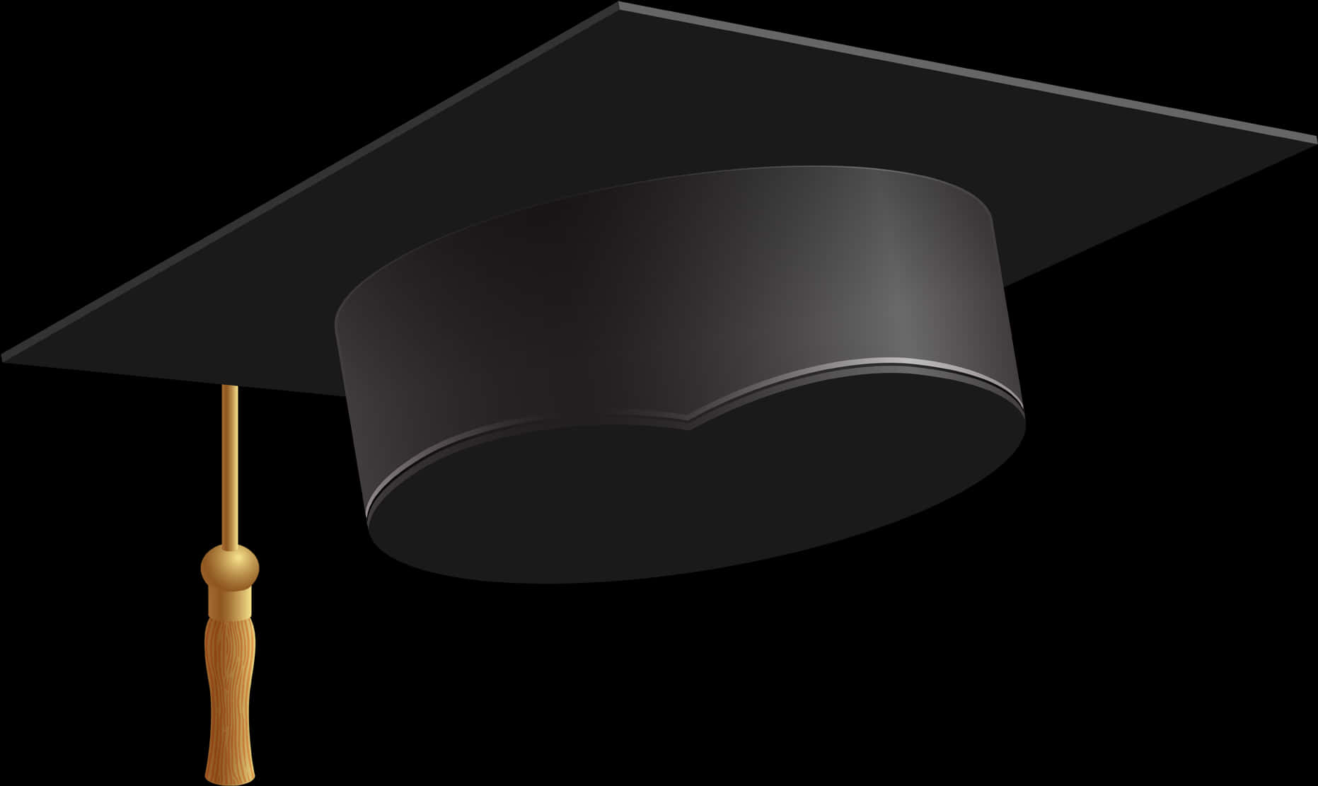Graduation Cap Black Flip