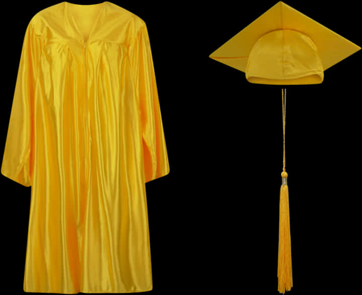 A Yellow Gown And Cap