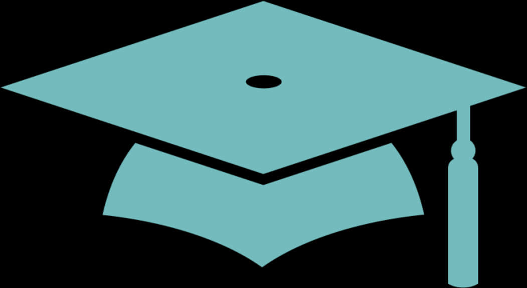 A Blue Graduation Cap On A Black Background