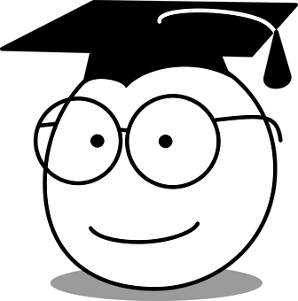 A White Face With Glasses And A Halo