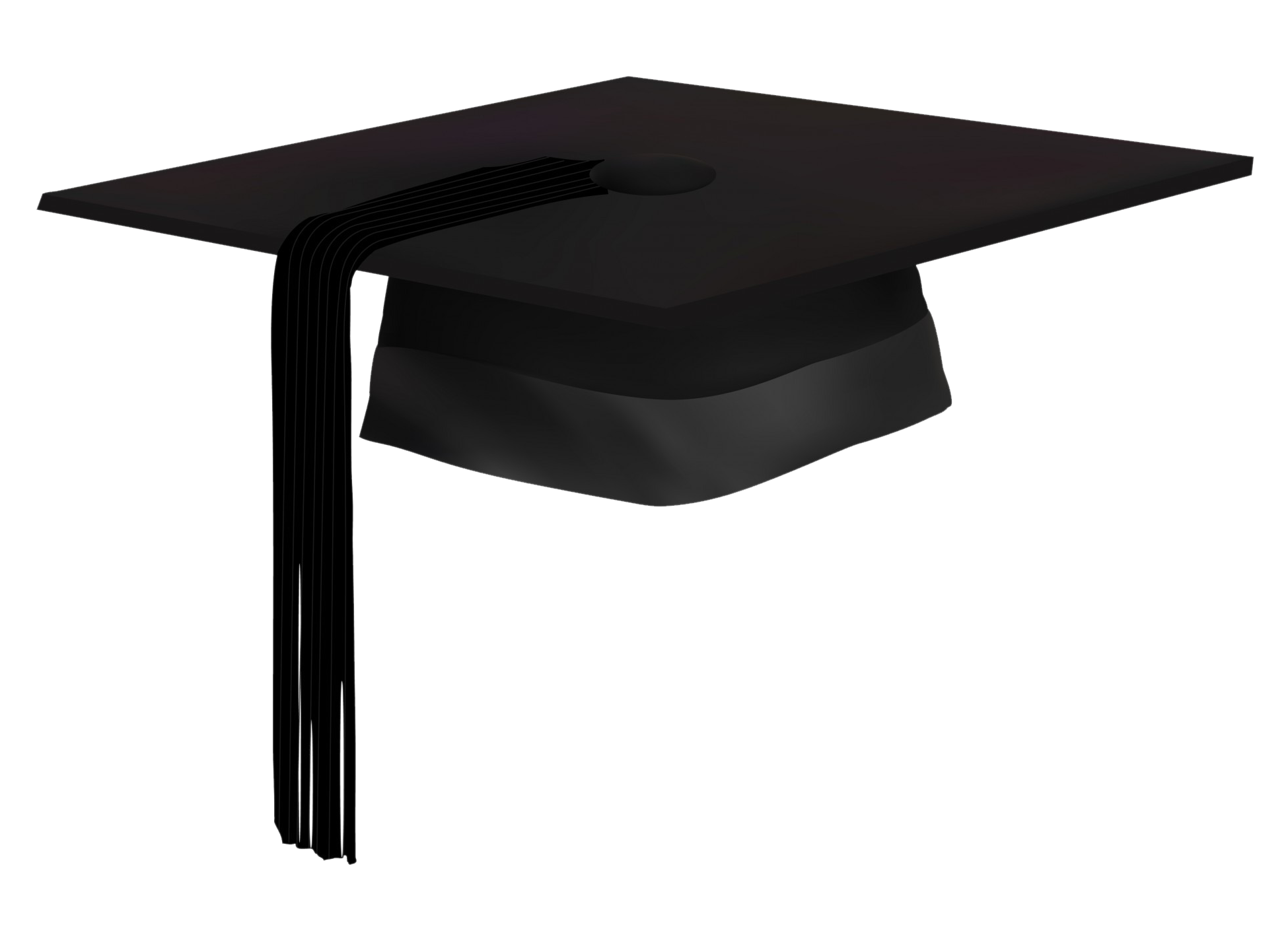 A Black Graduation Cap With A Tassel