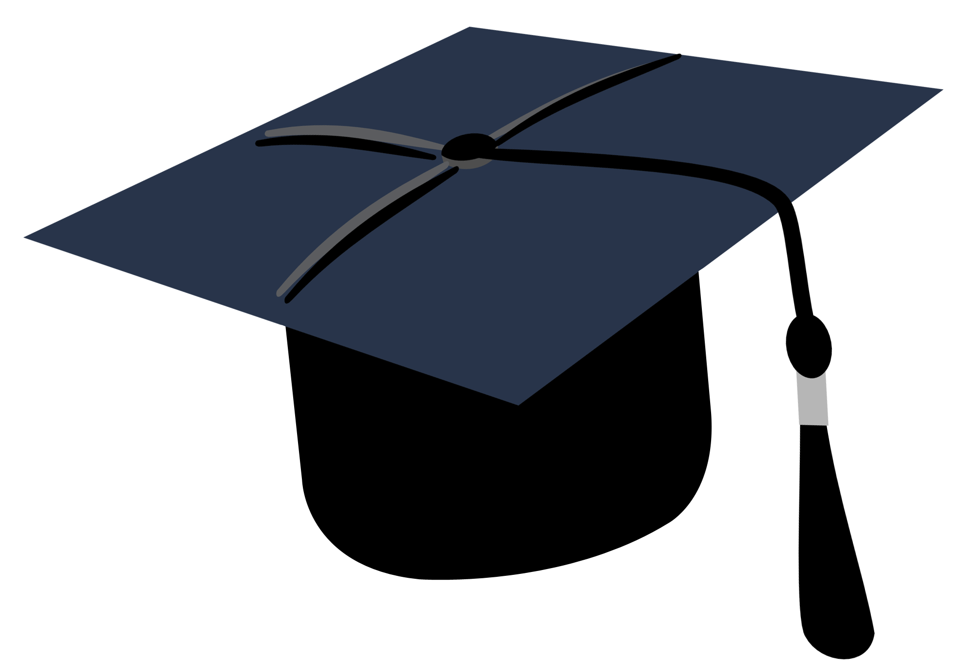 A Blue Graduation Cap With A Tassel