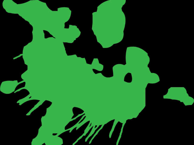 A Green Blotches On A Black Background