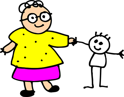A Cartoon Of A Woman Pointing At A White And Black Figure