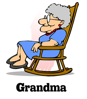A Cartoon Of A Woman Sitting In A Rocking Chair