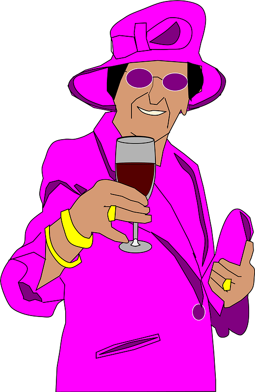 A Cartoon Of A Man Holding A Glass Of Wine